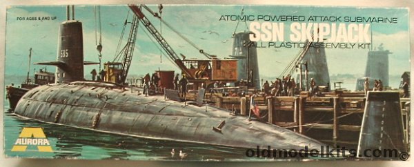 Aurora 1/228 SSN Skipjack Atomic Sub, 711 plastic model kit